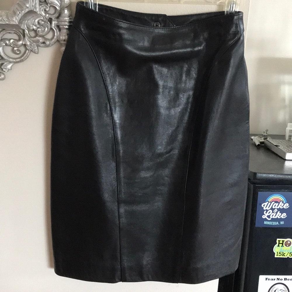 Leather pencil Skirt